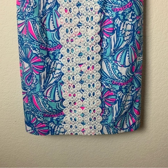 Lilly Pulitzer target Womens blue printed sleeveless v neck shift dress - Picture 2 of 7